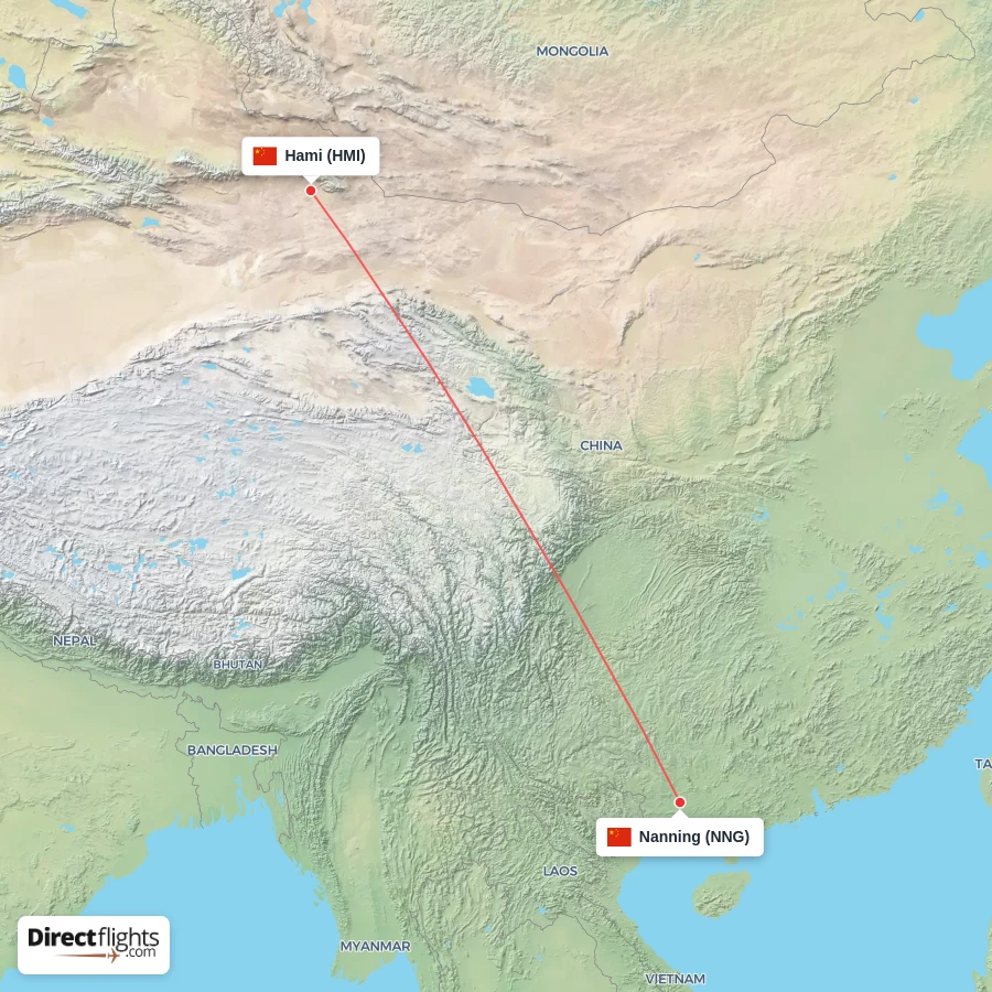 NNG - HMI route map