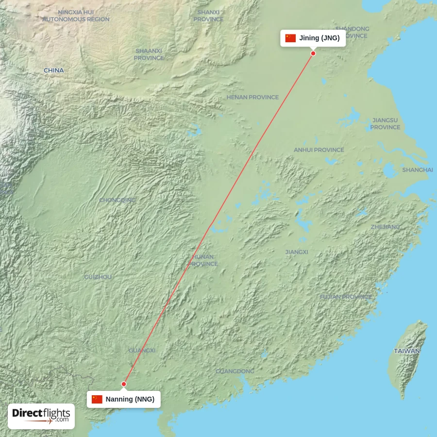 NNG - JNG route map
