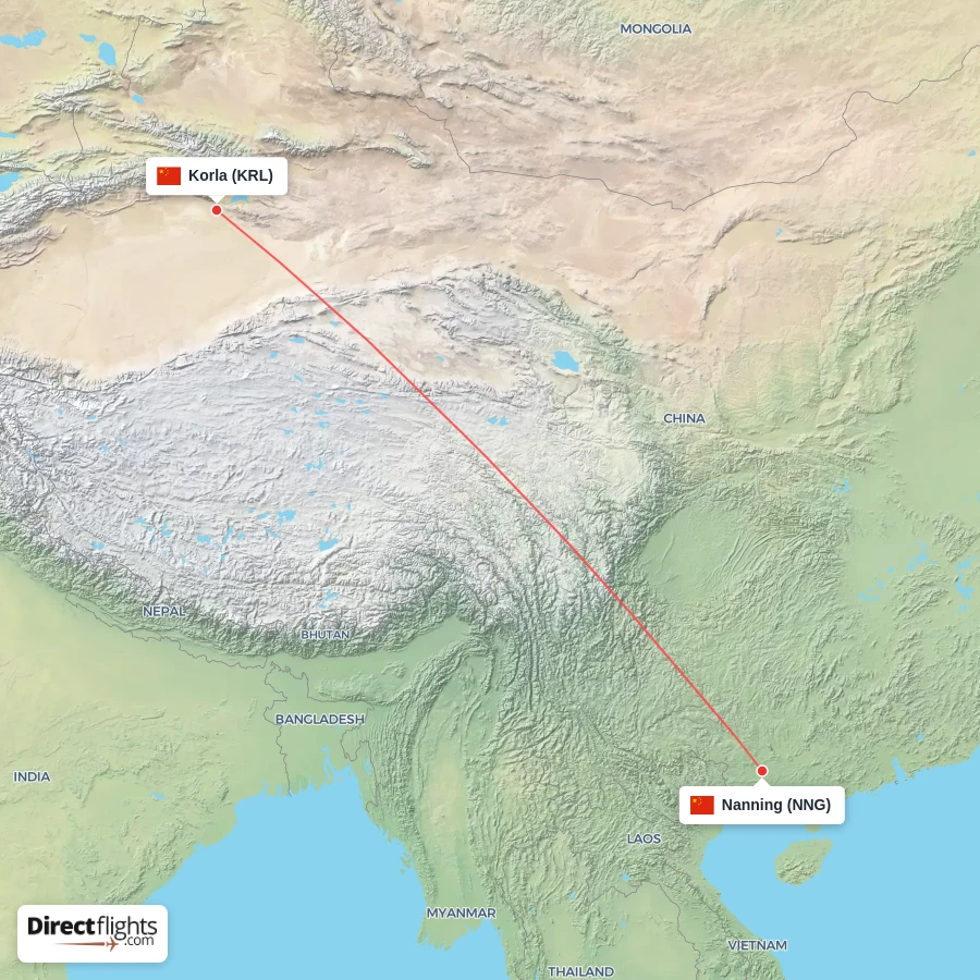 NNG - KRL route map