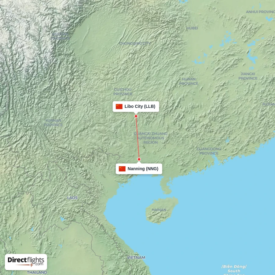 NNG - LLB route map