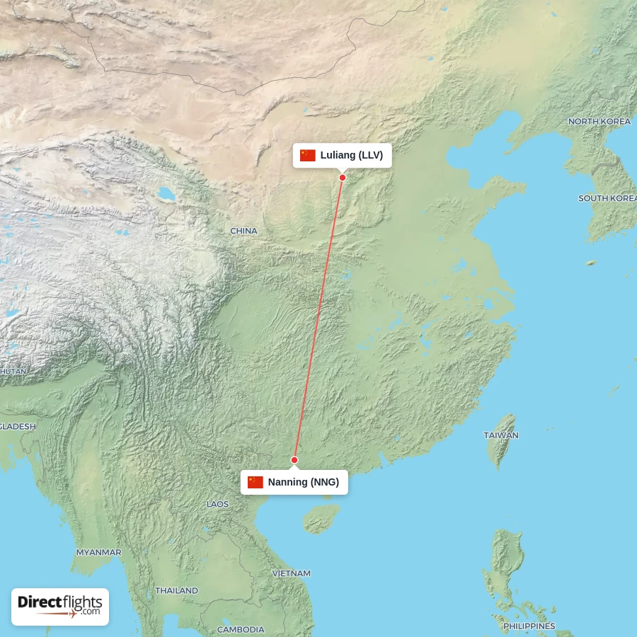 NNG - LLV route map
