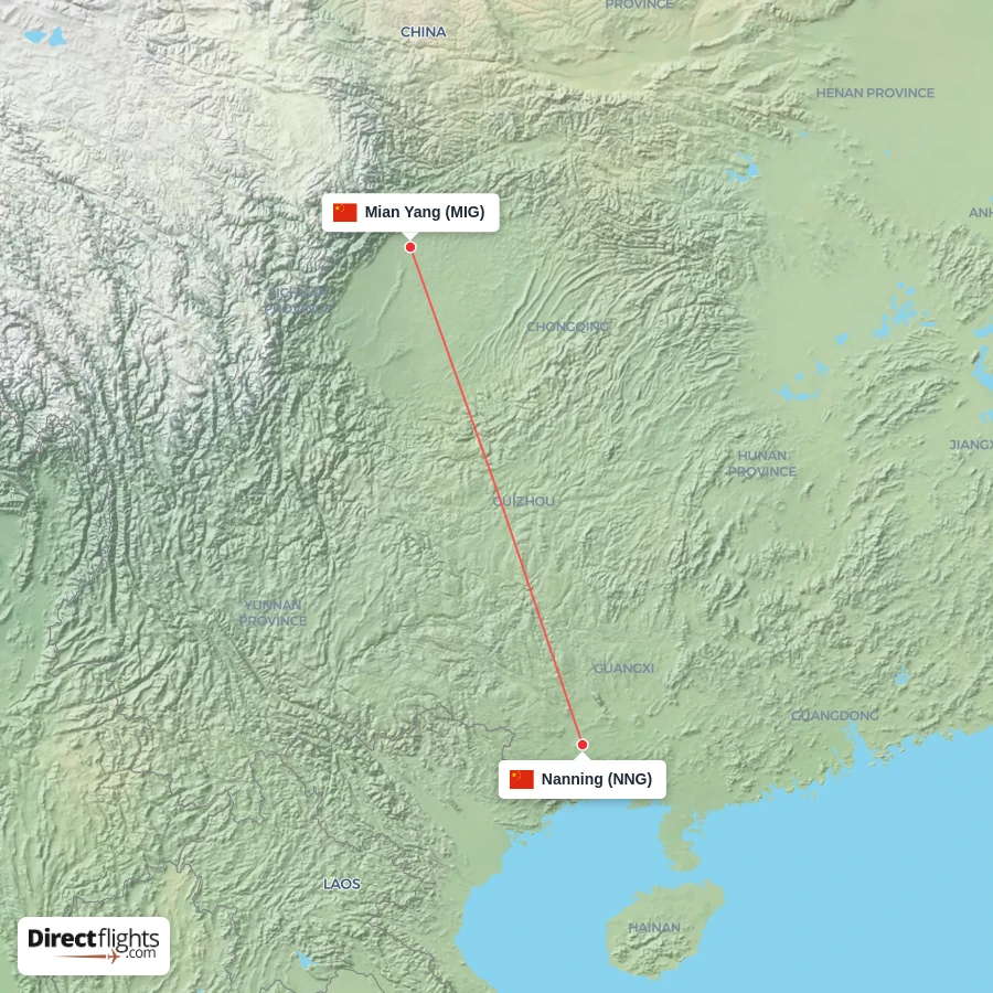 NNG - MIG route map