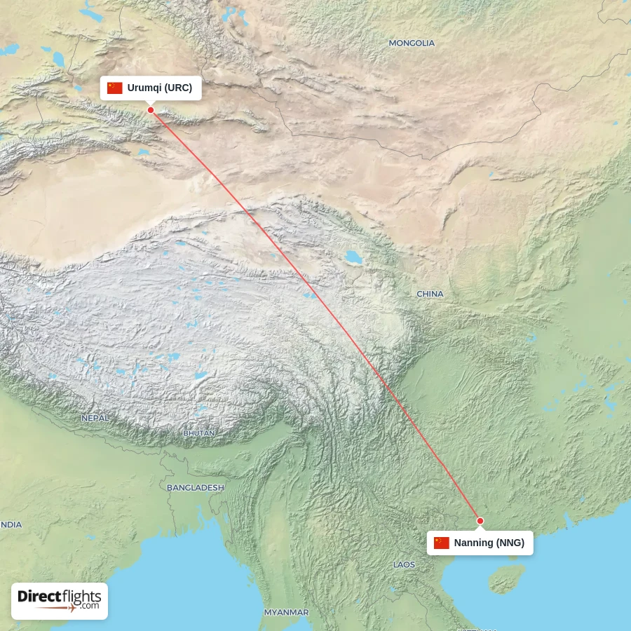 NNG - URC route map