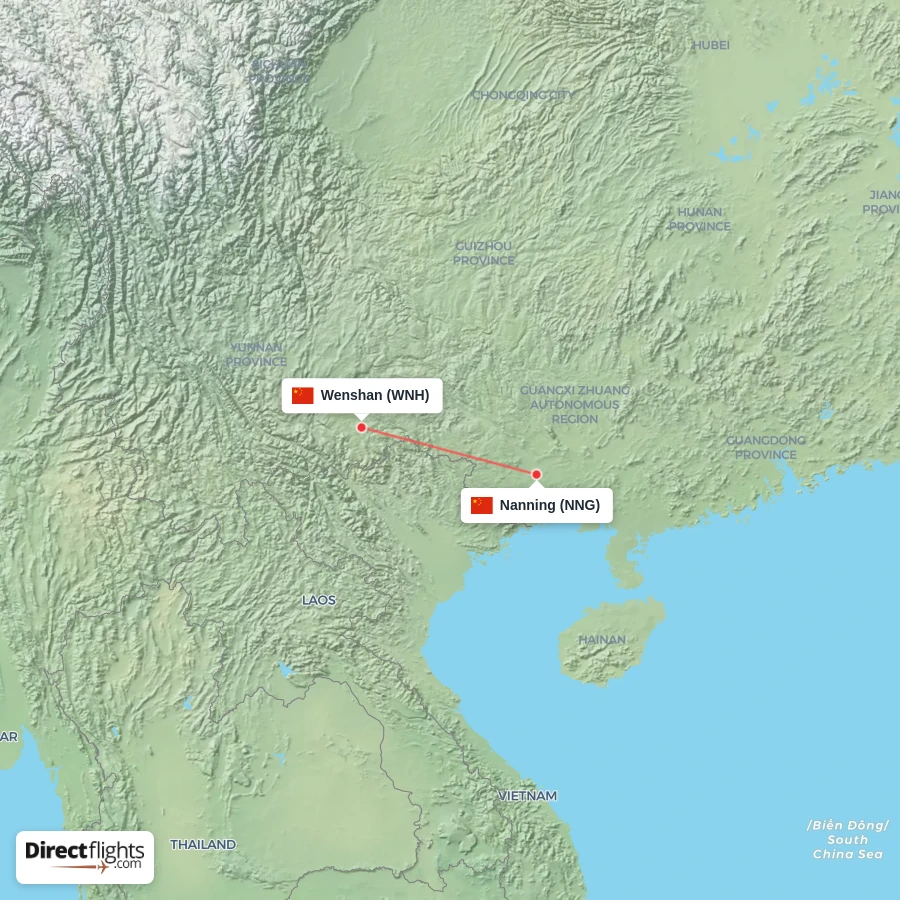NNG - WNH route map