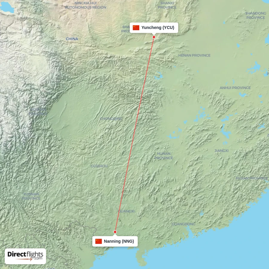 NNG - YCU route map