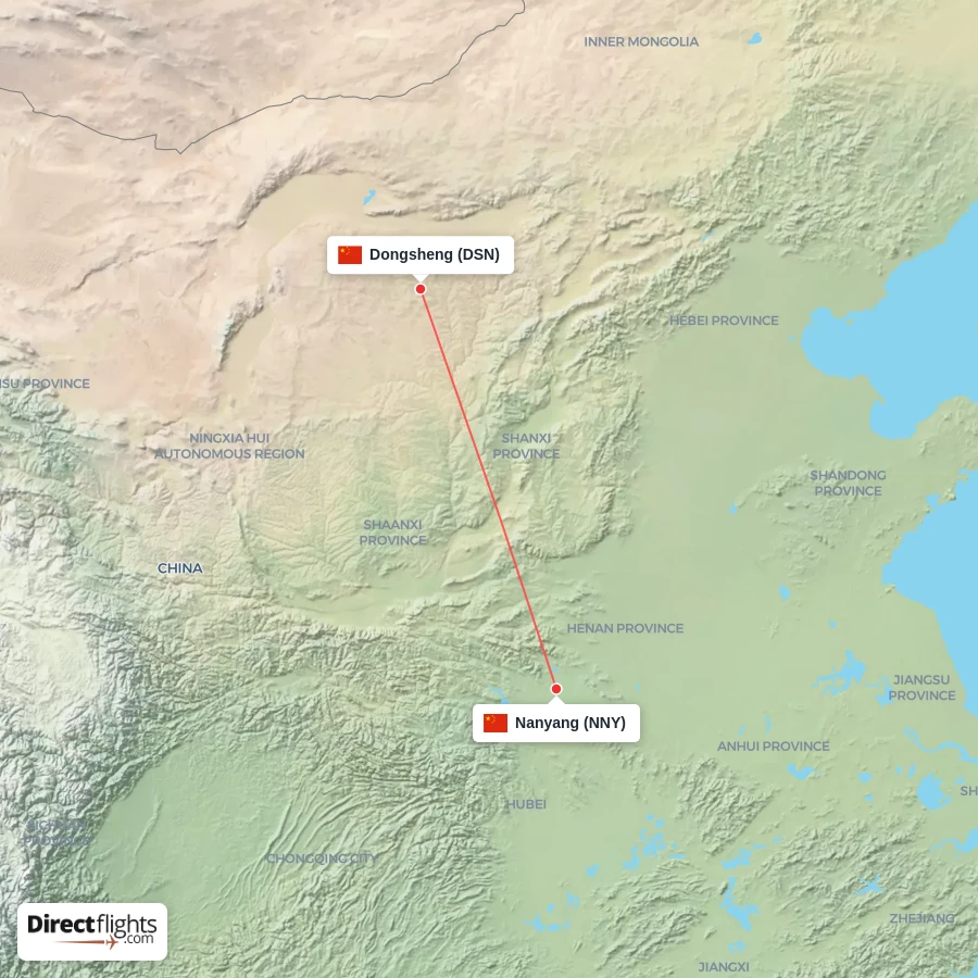 NNY - DSN route map
