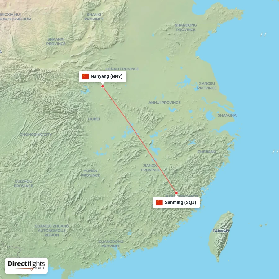 NNY - SQJ route map
