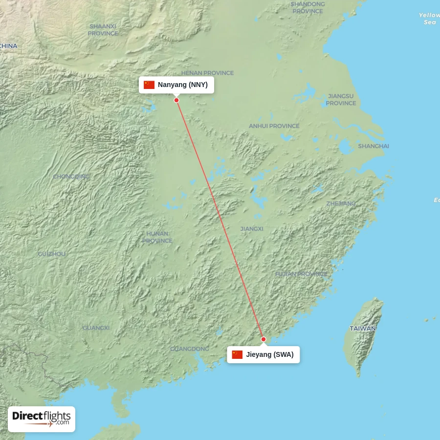 NNY - SWA route map