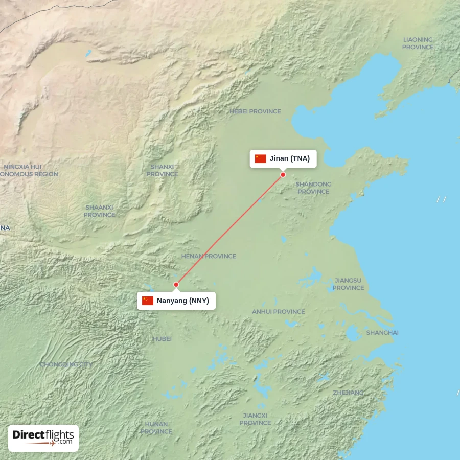 NNY - TNA route map