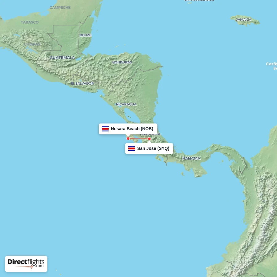 NOB - SYQ route map