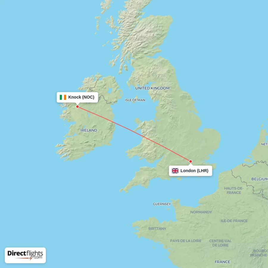 NOC - LHR route map