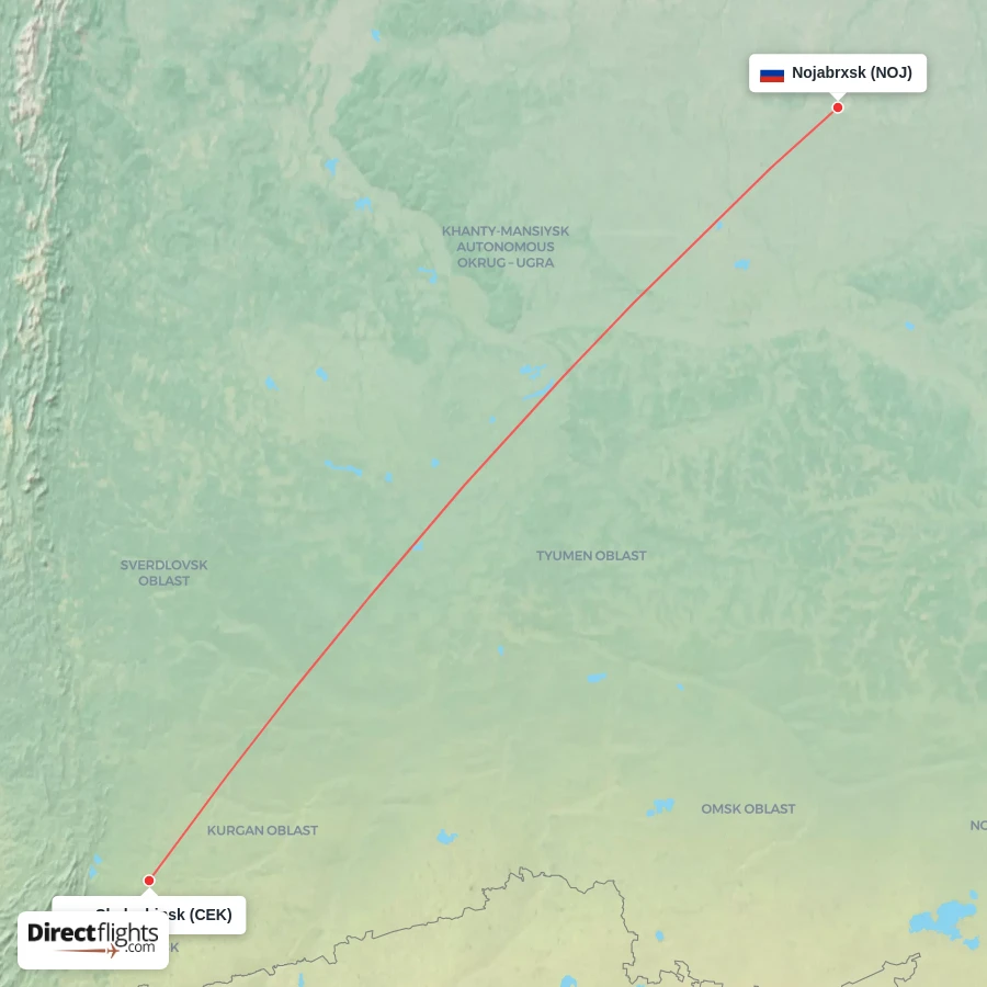 NOJ - CEK route map