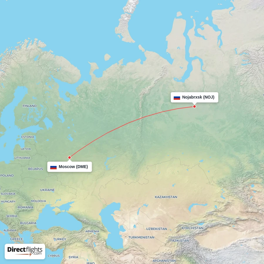 NOJ - DME route map