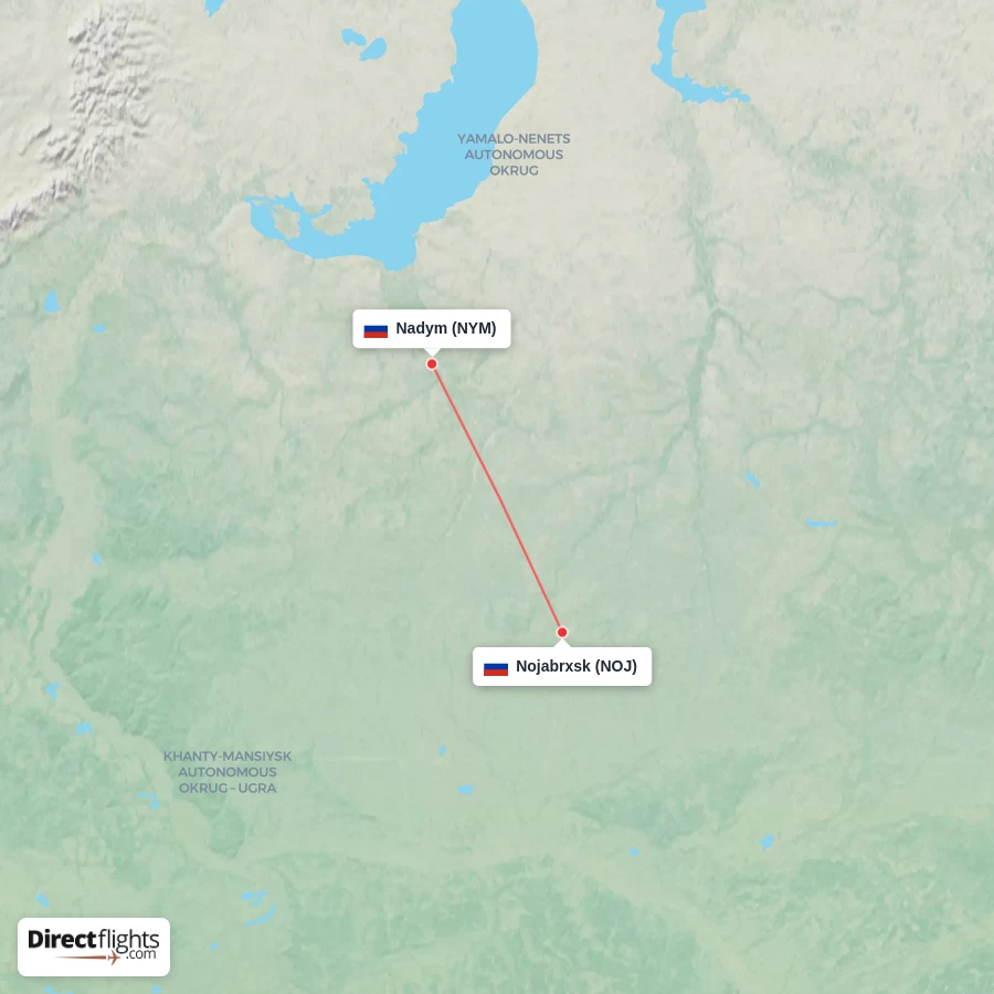 NOJ - NYM route map