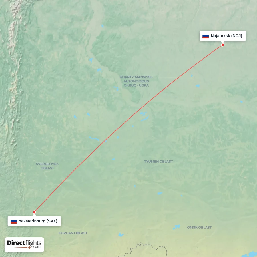 NOJ - SVX route map
