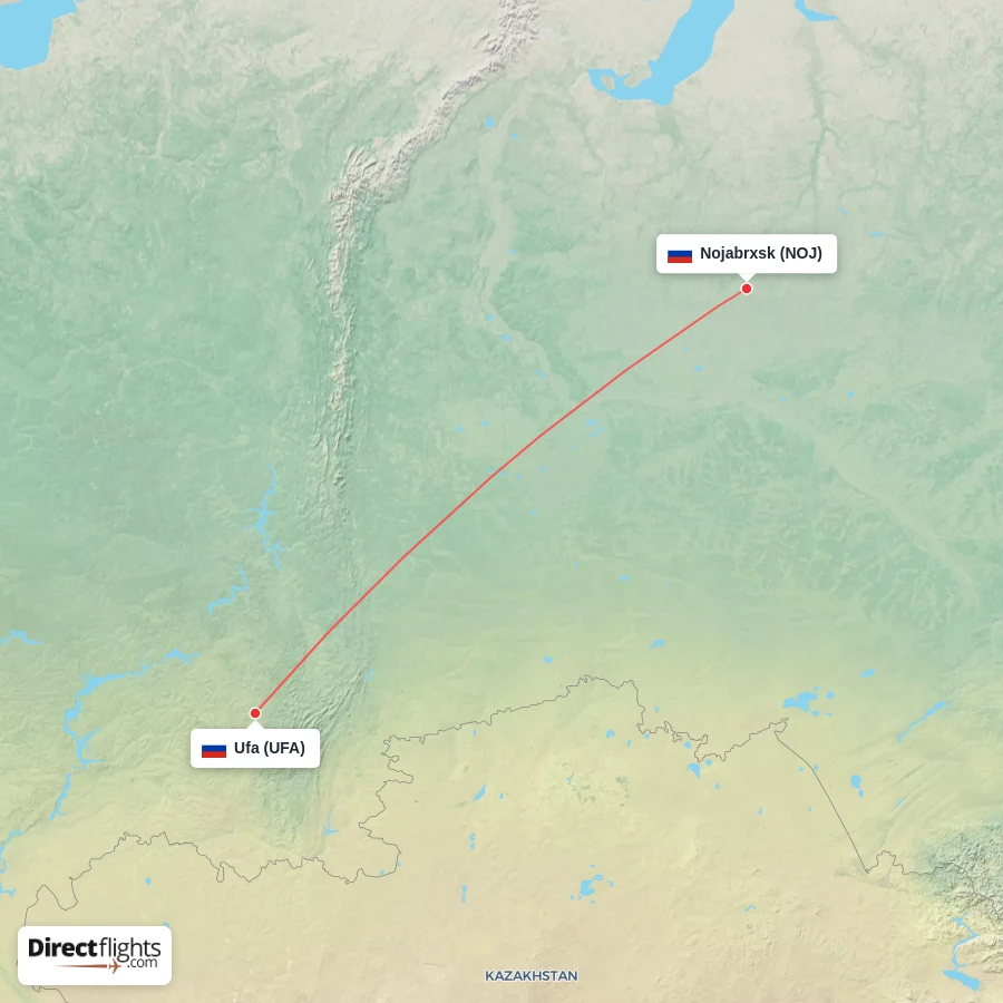 NOJ - UFA route map