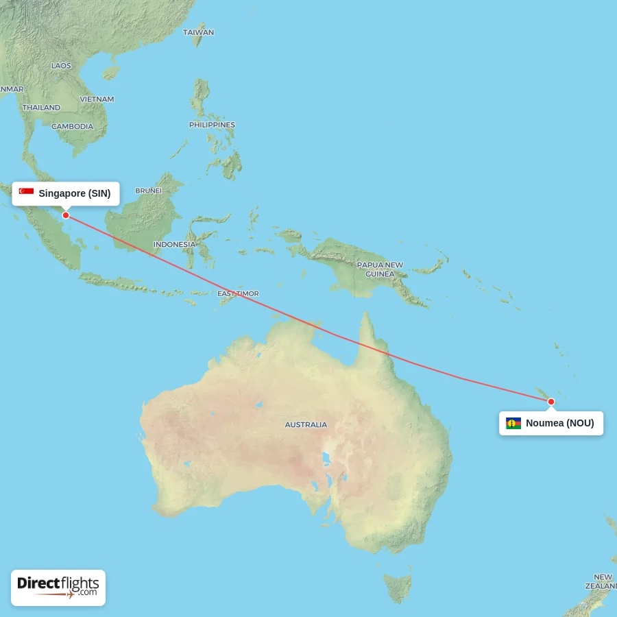 NOU - SIN route map