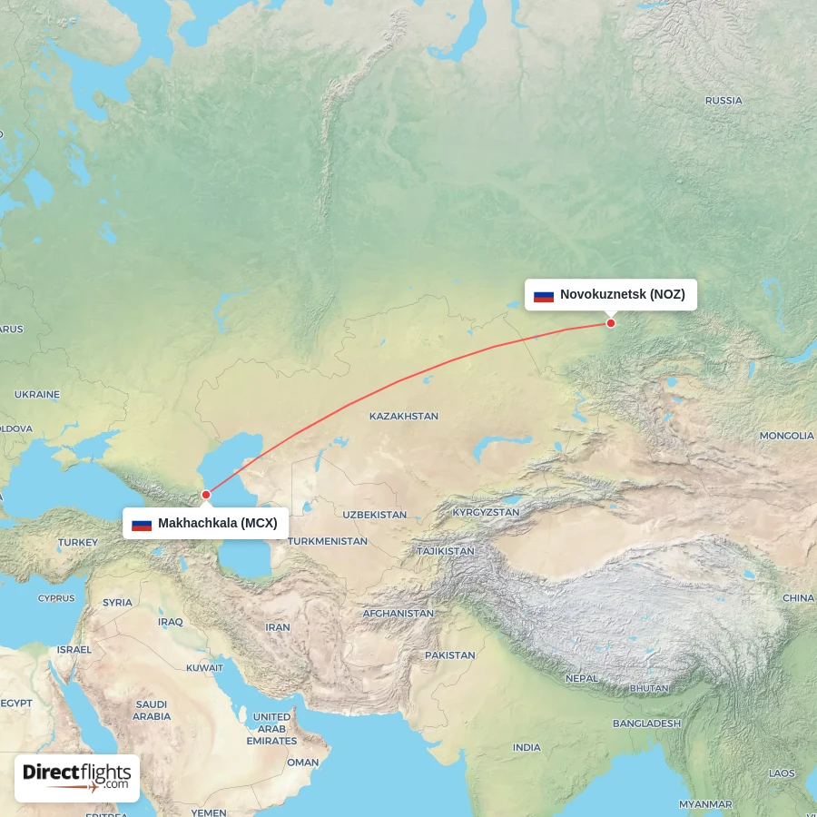 NOZ - MCX route map