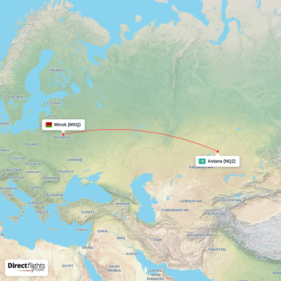 NQZ - MSQ route map
