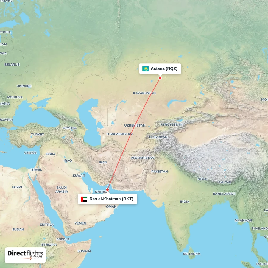 NQZ - RKT route map