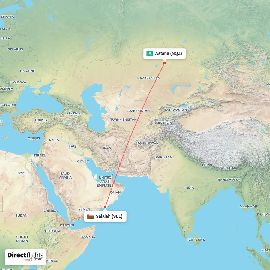 NQZ - SLL route map