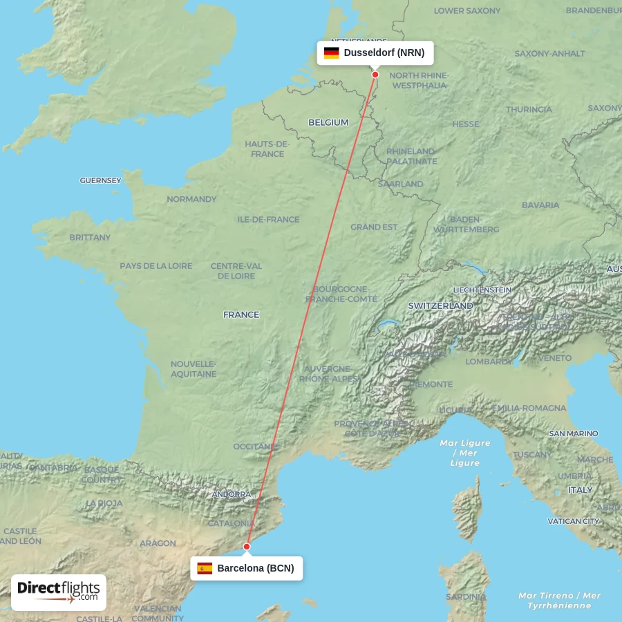 NRN - BCN route map