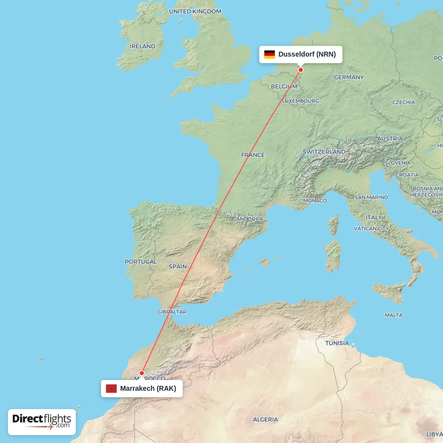 NRN - RAK route map