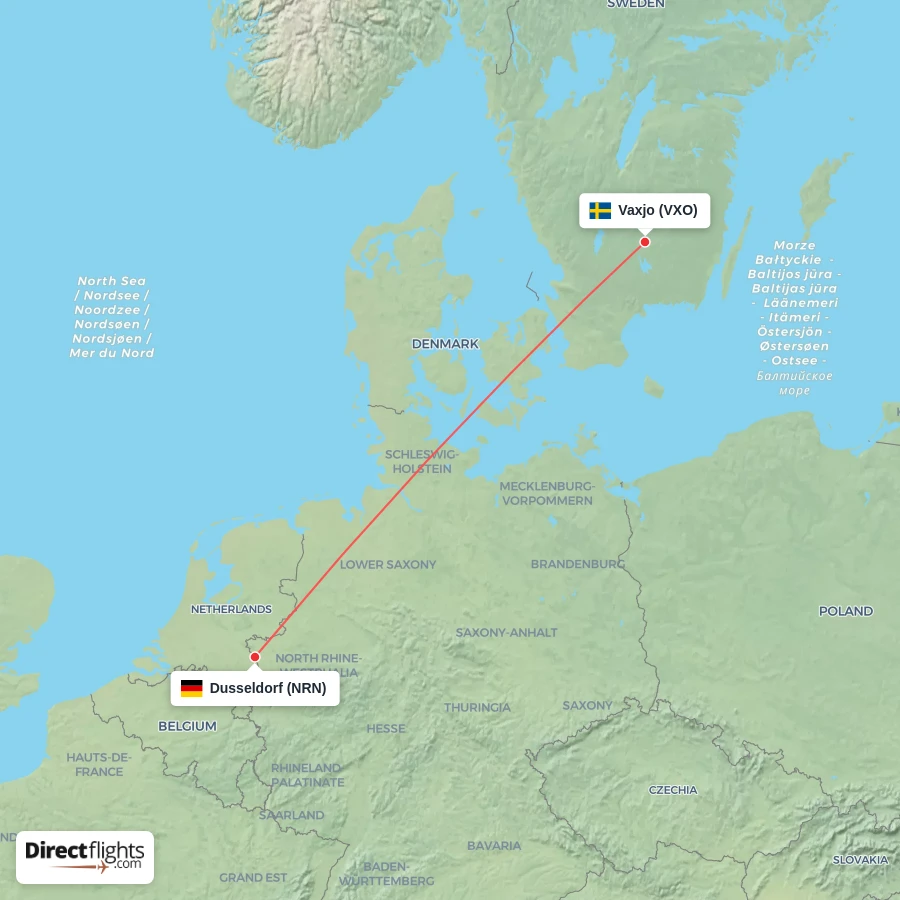 NRN - VXO route map