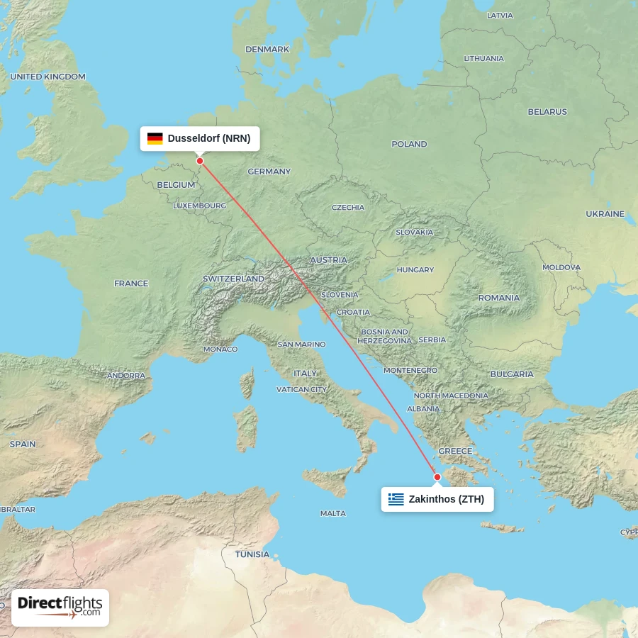 NRN - ZTH route map