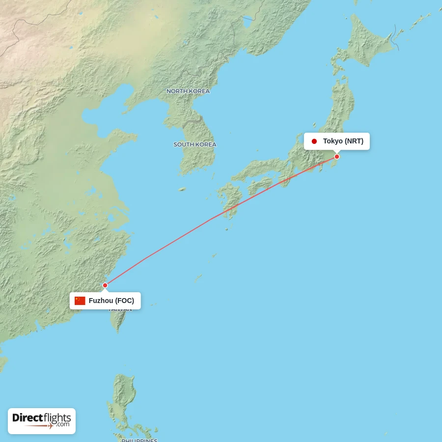 NRT - FOC route map