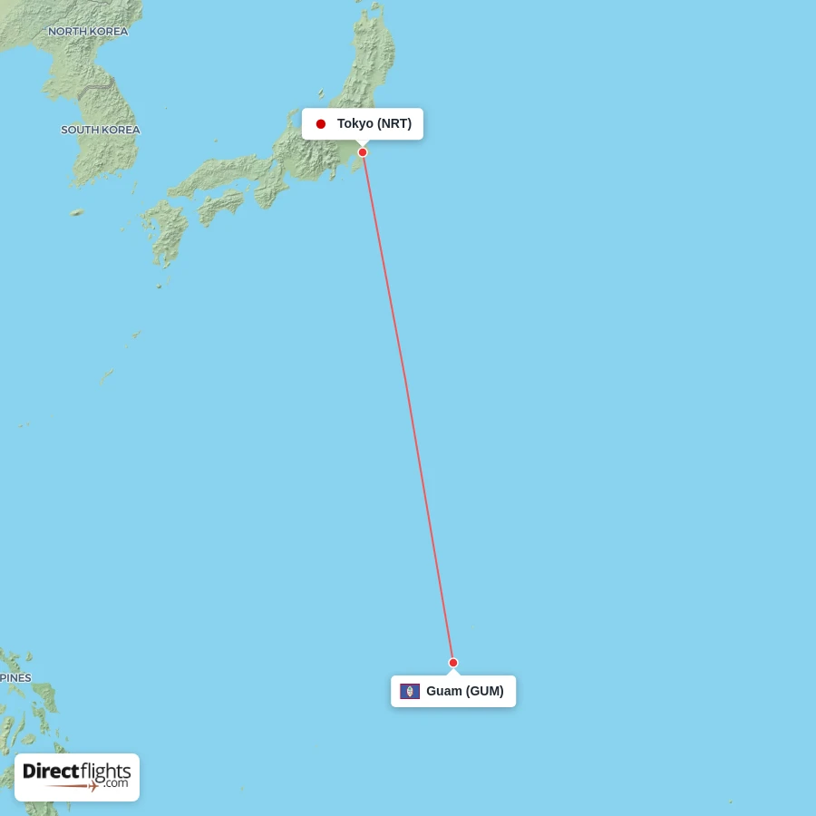 NRT - GUM route map