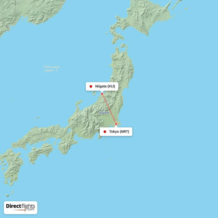 NRT - KIJ route map