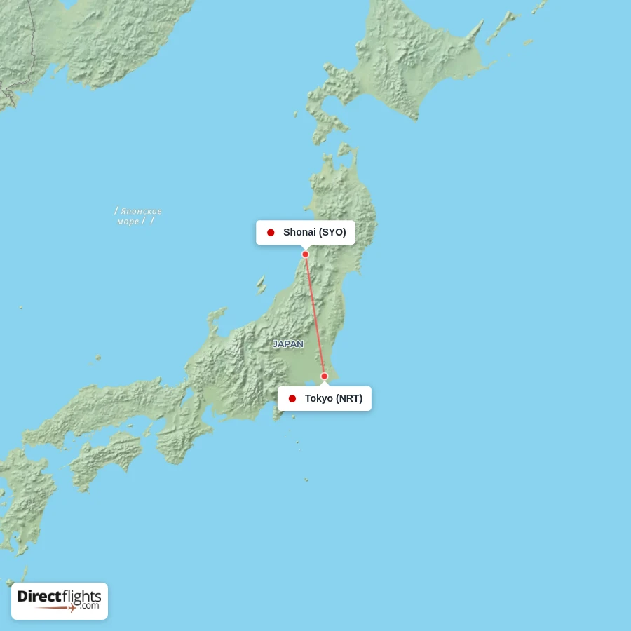 NRT - SYO route map