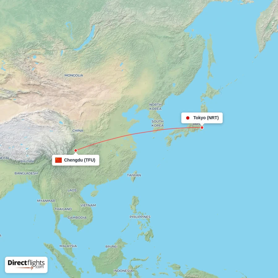 NRT - TFU route map