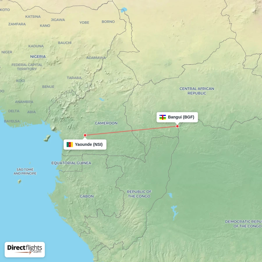 NSI - BGF route map