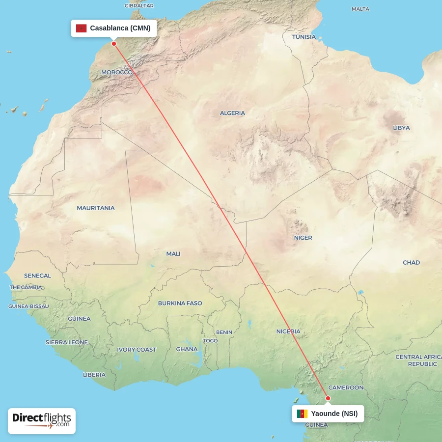 NSI - CMN route map