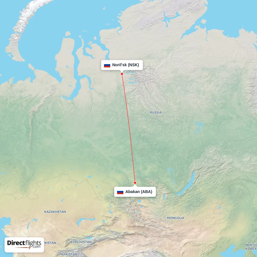 NSK - ABA route map
