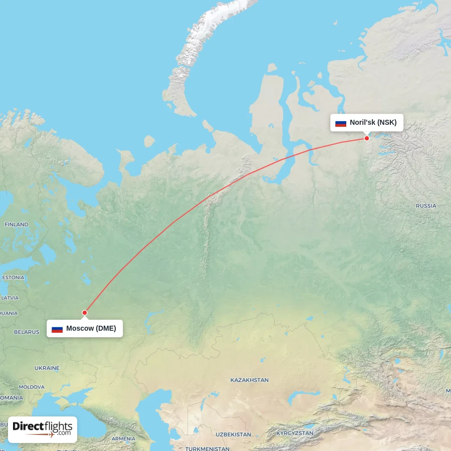 NSK - DME route map
