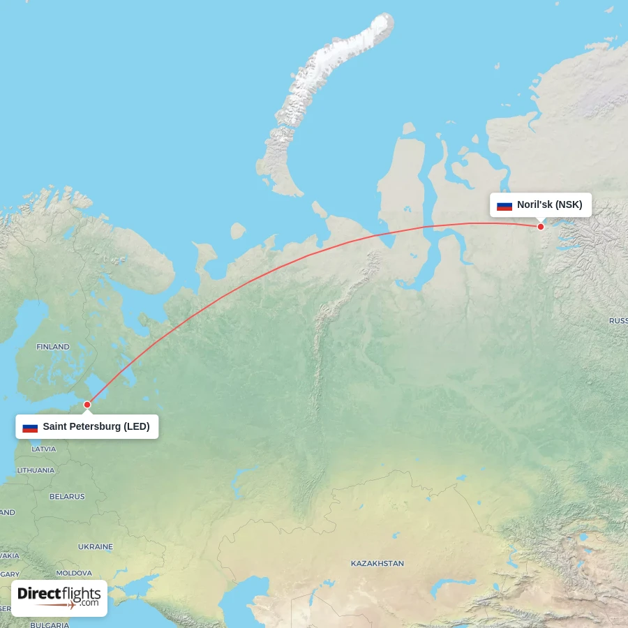 NSK - LED route map