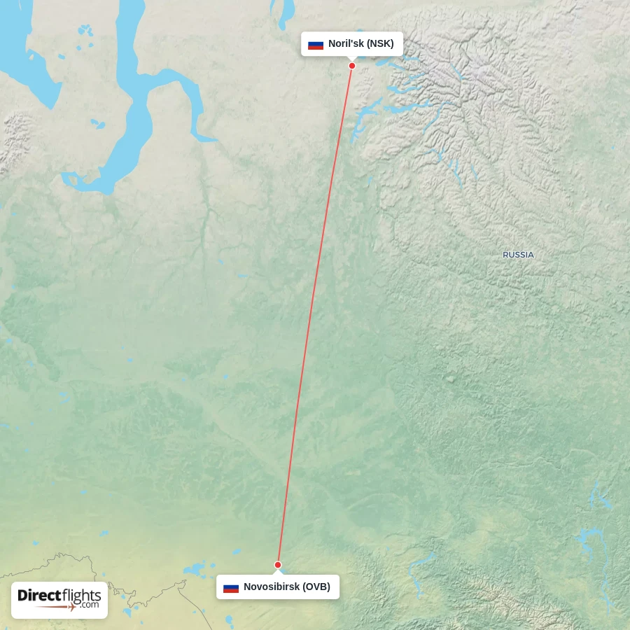 NSK - OVB route map
