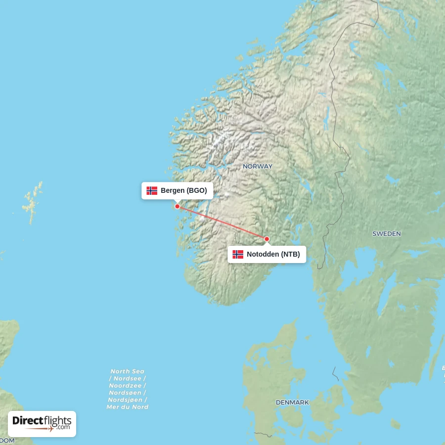 NTB - BGO route map