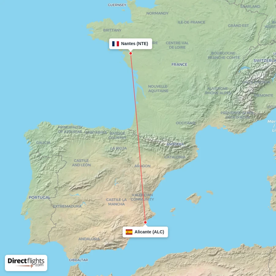 NTE - ALC route map