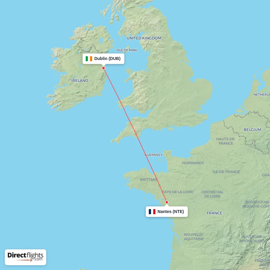 NTE - DUB route map