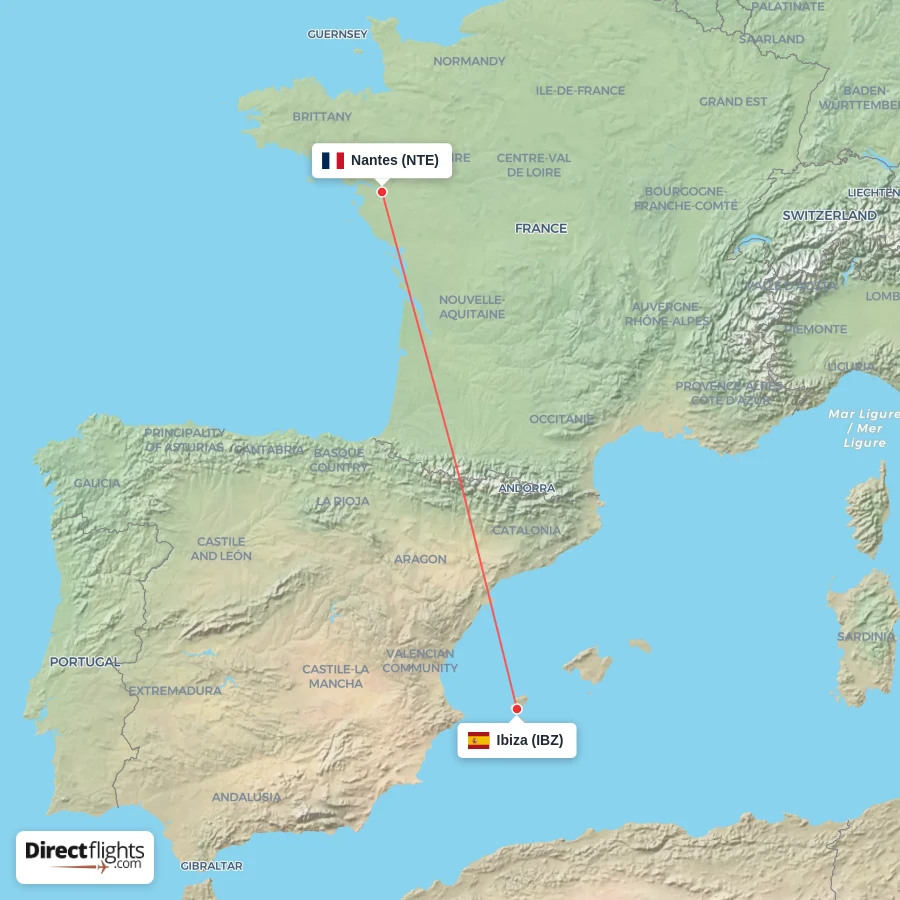 NTE - IBZ route map