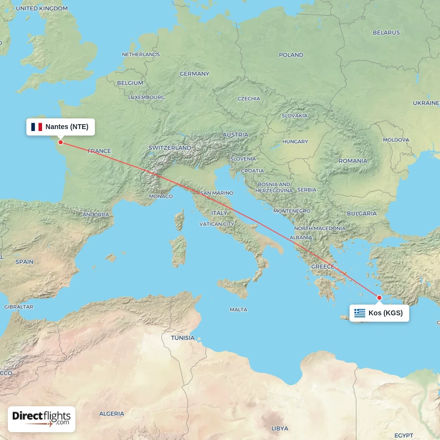 NTE - KGS route map