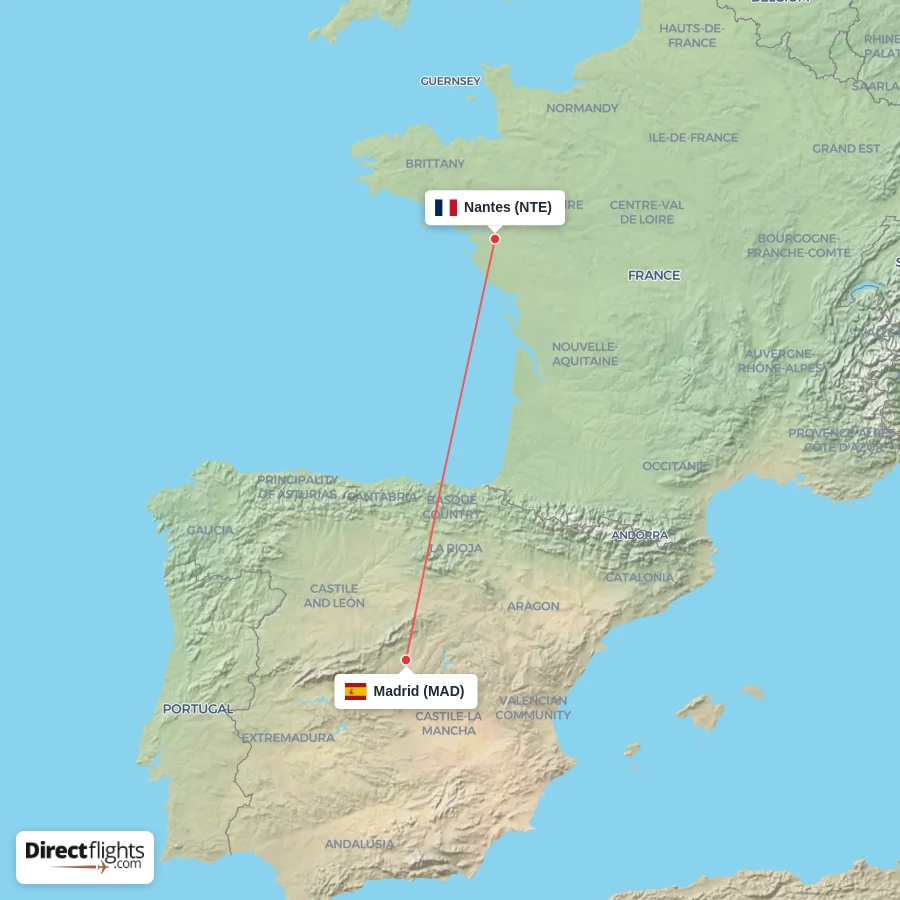 NTE - MAD route map