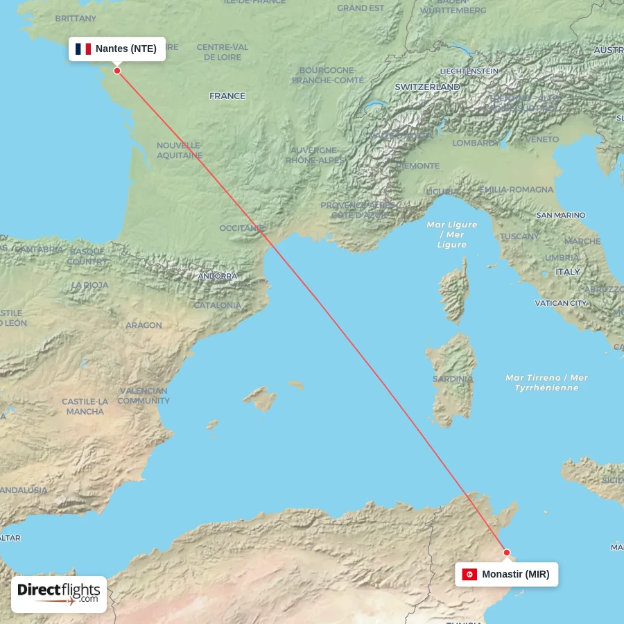 NTE - MIR route map