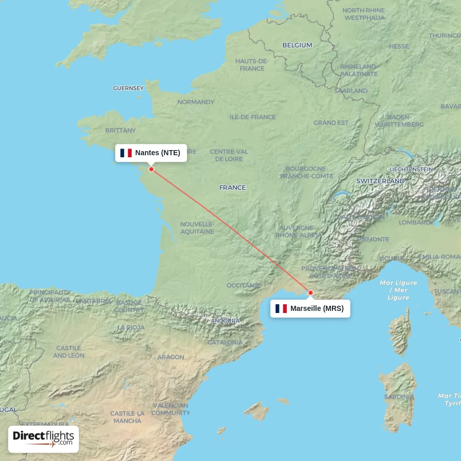 NTE - MRS route map