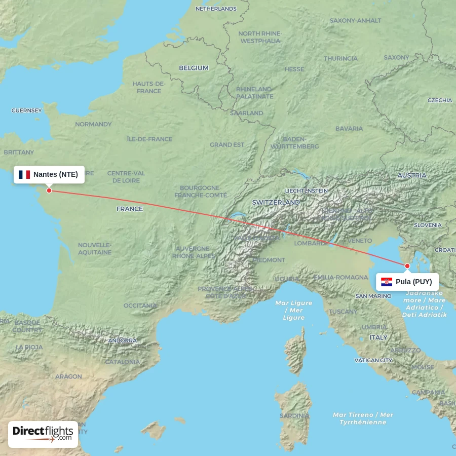 NTE - PUY route map