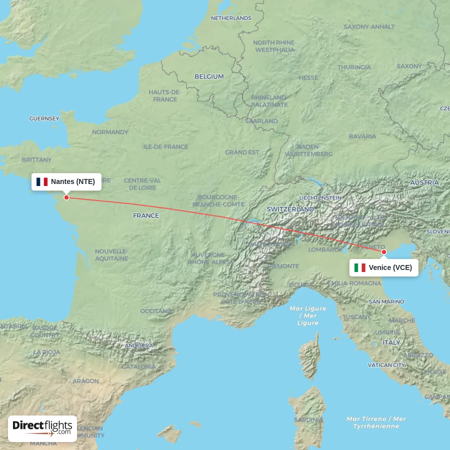NTE - VCE route map